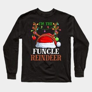 Im The Funcle Reindeer Christmas Funny Pajamas Funny Christmas Gift Long Sleeve T-Shirt